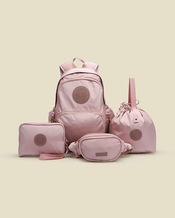 عابر سبيل مجموعة هدايا رحلة المغامرات - 4 حقائب - وردي