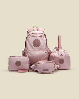 عابر سبيل مجموعة هدايا رحلة المغامرات - 4 حقائب - وردي