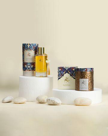 Al Karam Bundle [ Bakhoor Al Mabsoos 30 gm, Musk Arabesque Essence EDP 100 ML]