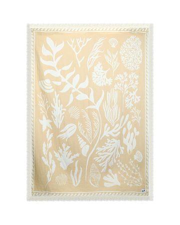 كرم بطانية قطنية - بيج