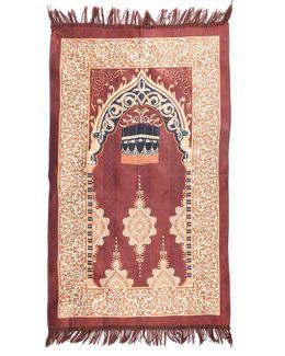 Manasek Makkah Polyester Prayer Mat (Brown)