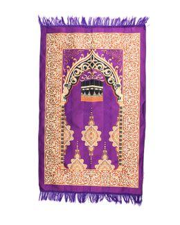 Manasek Makkah Polyester Prayer Mat (Purple)