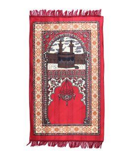 Manasek Makkah Printed Prayer Mat (Red)