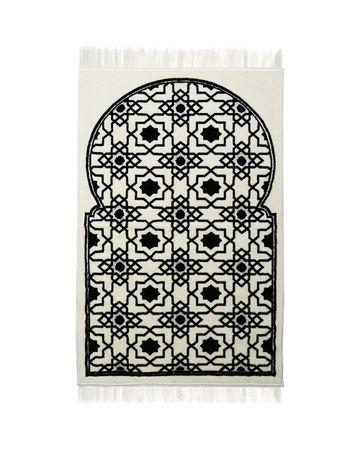 Manasek Prayermat - White & Dark blue