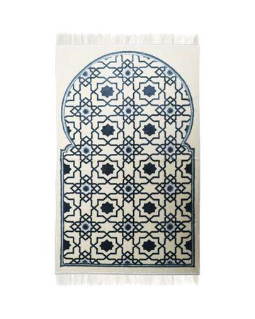 Manasek Prayermat - White & Light blue
