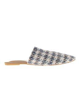 Mishkat Blue & White Mules