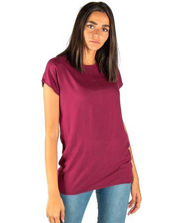 مشكاة بلوزة بأكمام قصيرة - بنفسجي - S